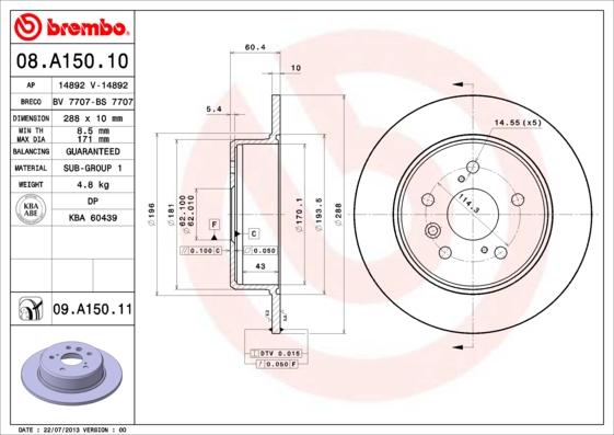 Breco BS 7707 - Disque de frein cwaw.fr