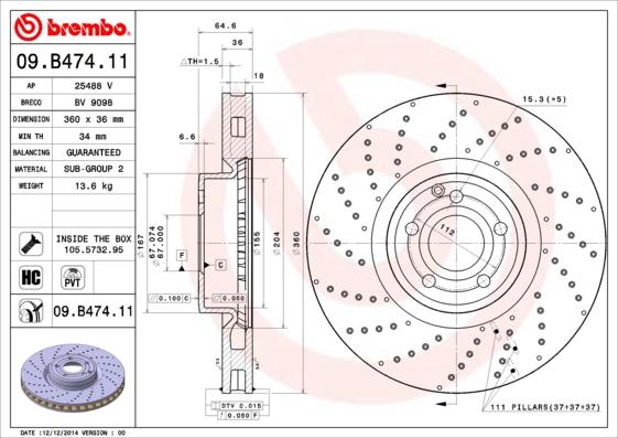 Breco BV 9098 - Disque de frein cwaw.fr