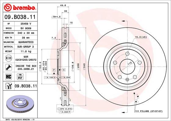 Breco BV 9069 - Disque de frein cwaw.fr