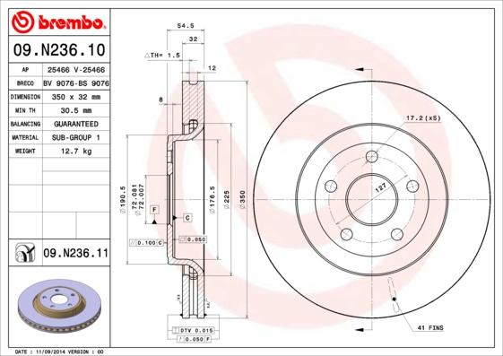 Breco BV 9076 - Disque de frein cwaw.fr