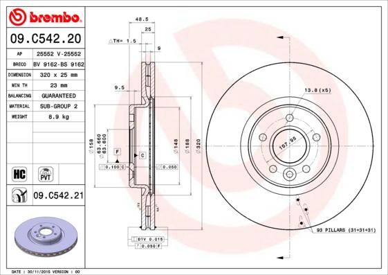 Breco BV 9162 - Disque de frein cwaw.fr