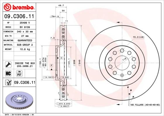 Breco BV 9109 - Disque de frein cwaw.fr