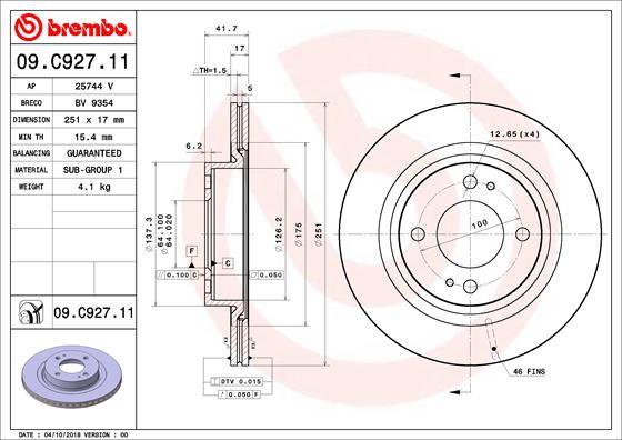 Breco BV 9354 - Disque de frein cwaw.fr