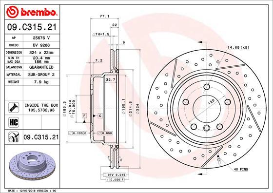 Breco BV 9286 - Disque de frein cwaw.fr