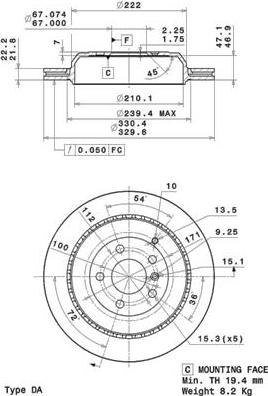 Breco BV 8655 - Disque de frein cwaw.fr