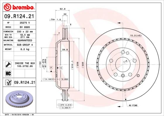 Breco BV 8885 - Disque de frein cwaw.fr