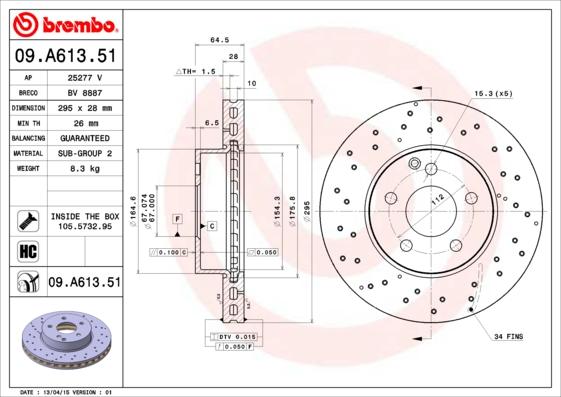 Breco BV 8887 - Disque de frein cwaw.fr