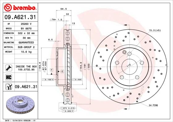 Breco BV 8870 - Disque de frein cwaw.fr