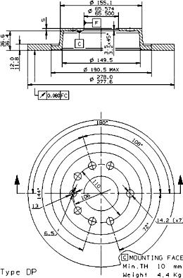 Breco BV 7644 - Disque de frein cwaw.fr