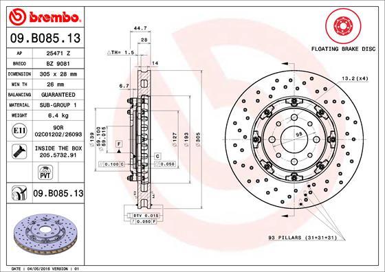 Breco BZ 9081 - Disque de frein cwaw.fr