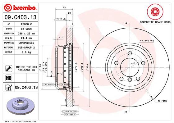 Breco BZ 9296 - Disque de frein cwaw.fr