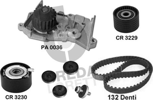 Breda Lorett KPA0576A - Pompe à eau + kit de courroie de distribution cwaw.fr