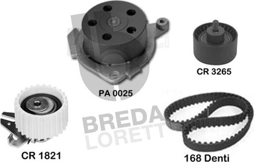 Breda Lorett KPA0096B - Pompe à eau + kit de courroie de distribution cwaw.fr