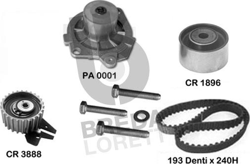 Breda Lorett KPA0098A - Pompe à eau + kit de courroie de distribution cwaw.fr