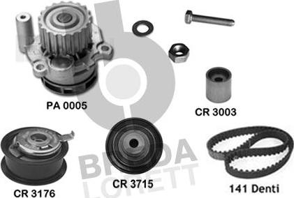 Breda Lorett KPA0050A - Pompe à eau + kit de courroie de distribution cwaw.fr