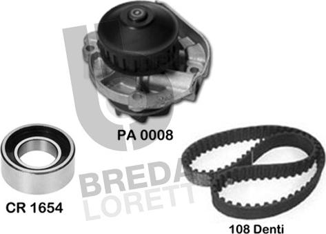 Breda Lorett KPA0074A - Pompe à eau + kit de courroie de distribution cwaw.fr