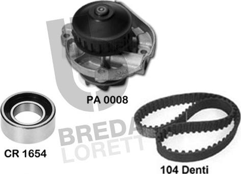 Breda Lorett KPA0071A - Pompe à eau + kit de courroie de distribution cwaw.fr