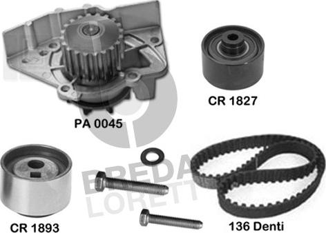 Breda Lorett KPA0102A - Pompe à eau + kit de courroie de distribution cwaw.fr