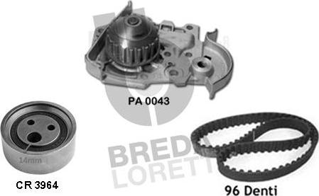 Breda Lorett KPA0371B - Pompe à eau + kit de courroie de distribution cwaw.fr