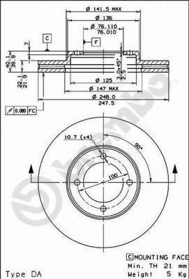 BOSCH 0986AB6198 - Disque de frein cwaw.fr