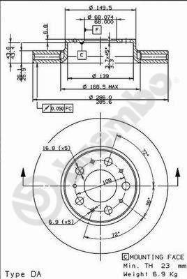 Brembo 09.8633.75 - Disque de frein cwaw.fr