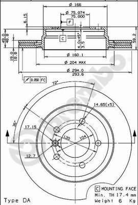 Brembo 09.7720.11 - Disque de frein cwaw.fr