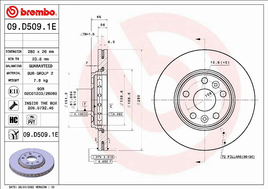 Brembo KT 08 035 - Kit de freins, frein à disques cwaw.fr