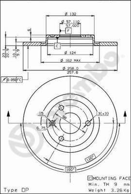 Brembo 08.5265.10 - Disque de frein cwaw.fr