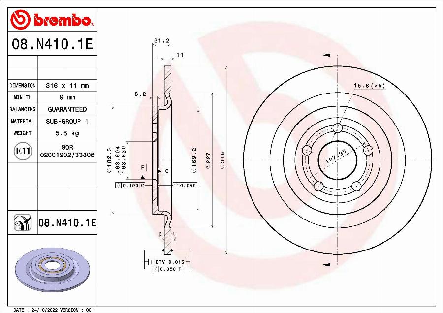 Brembo KT 08 027 - Kit de freins, frein à disques cwaw.fr