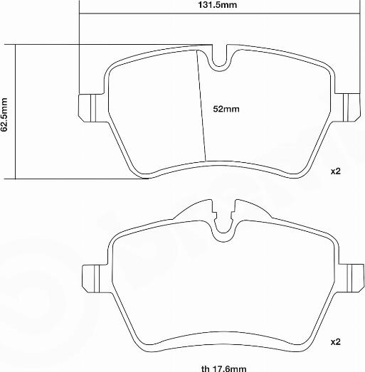 Brembo 07.B314.47 - Kit de plaquettes de freins de haute performance cwaw.fr