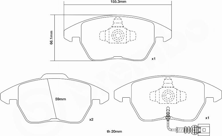 Brembo 07.B314.52 - Kit de plaquettes de freins de haute performance cwaw.fr