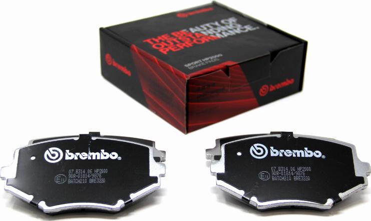 Brembo 07.B314.06 - Kit de plaquettes de freins de haute performance cwaw.fr