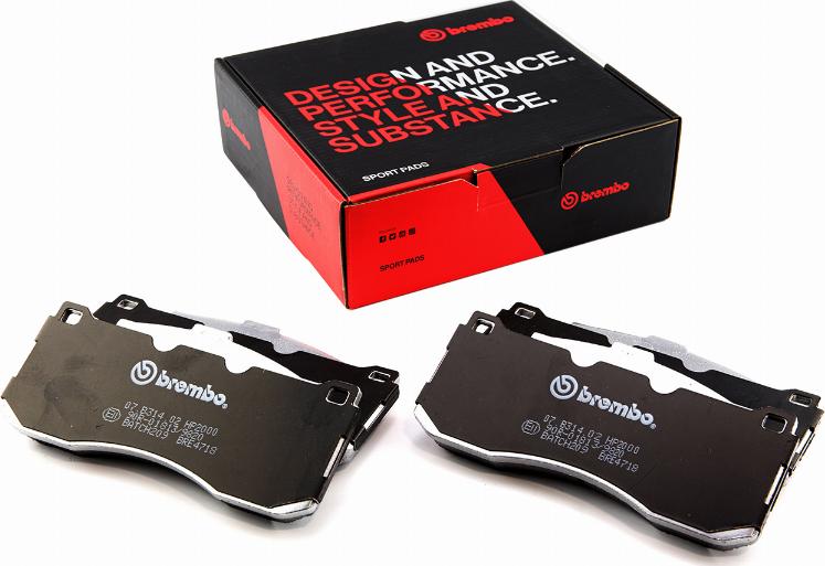 Brembo 07.B314.02 - Kit de plaquettes de freins de haute performance cwaw.fr