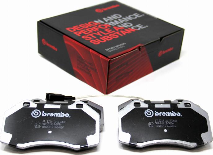 Brembo 07.B314.21 - Kit de plaquettes de freins de haute performance cwaw.fr