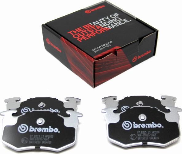 Brembo 07.B315.13 - Kit de plaquettes de freins de haute performance cwaw.fr