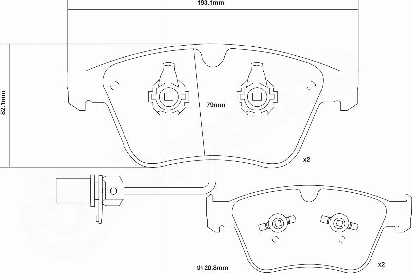 Brembo 07.D435.54 - Kit de plaquettes de freins de haute performance cwaw.fr