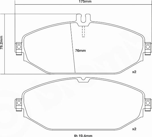 Brembo 07.D435.50 - Kit de plaquettes de freins de haute performance cwaw.fr