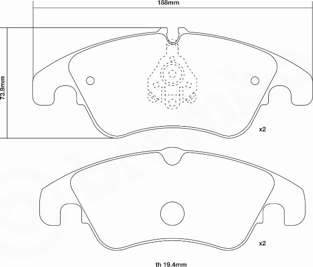 Brembo 07.D435.21 - Kit de plaquettes de freins de haute performance cwaw.fr