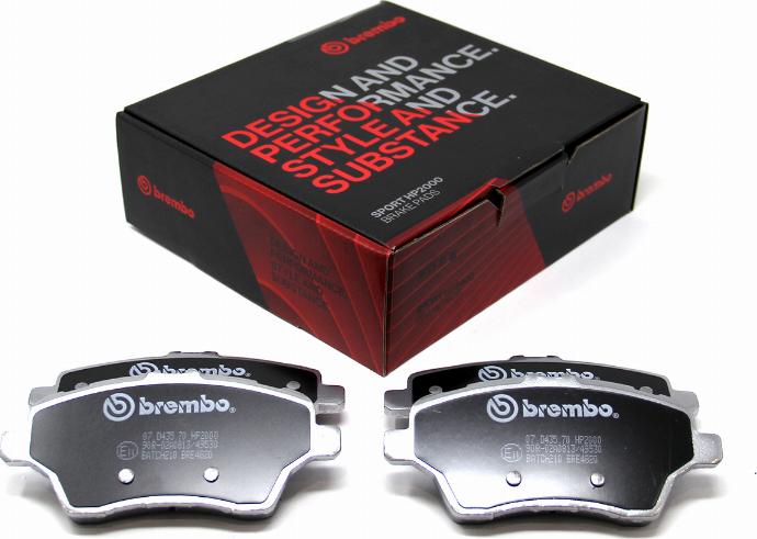 Brembo 07.D435.70 - Kit de plaquettes de freins de haute performance cwaw.fr