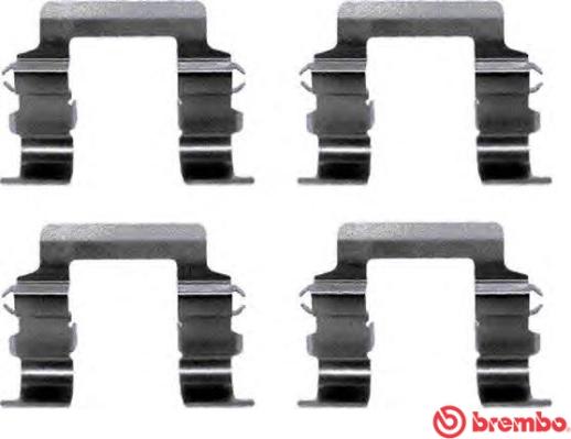 Brembo A 02 262 - Kit d'accessoires, plaquette de frein à disque cwaw.fr