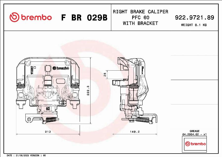 Brembo F BR 029B - Étrier de frein cwaw.fr