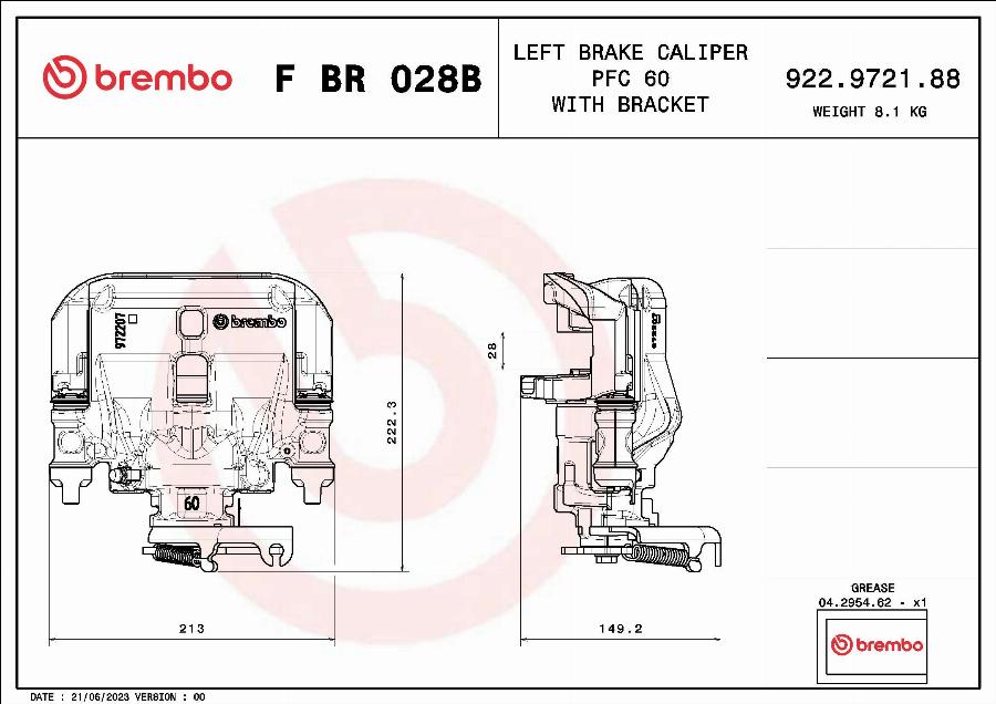 Brembo F BR 028B - Étrier de frein cwaw.fr