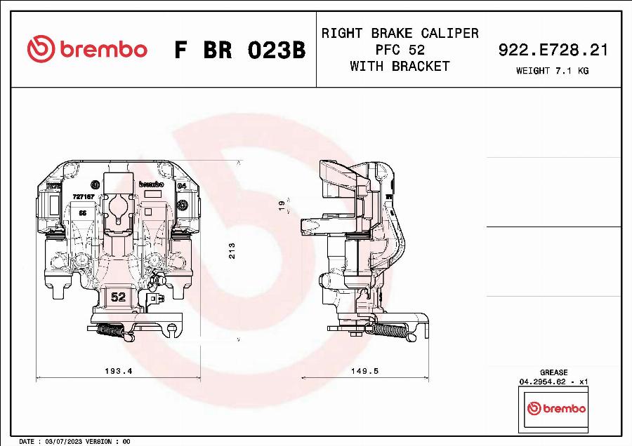 Brembo F BR 023B - Étrier de frein cwaw.fr