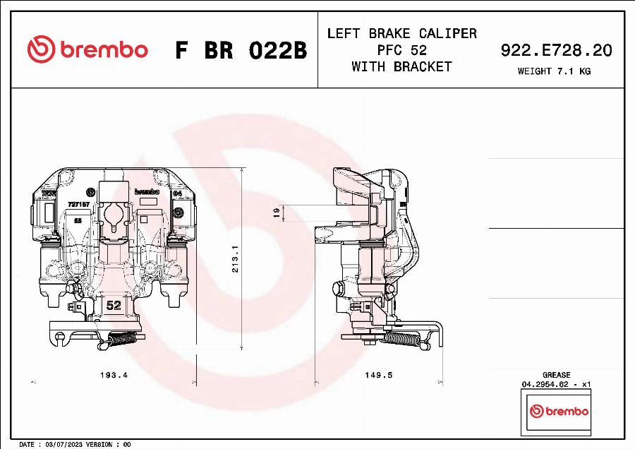 Brembo F BR 022B - Étrier de frein cwaw.fr