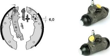 Brembo H 68 012 - Jeu de mâchoires de frein cwaw.fr