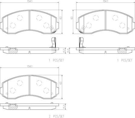 Brembo P99003N - Kit de plaquettes de frein, frein à disque cwaw.fr