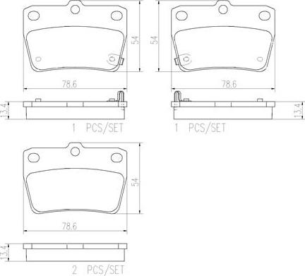 Brembo P99021N - Kit de plaquettes de frein, frein à disque cwaw.fr