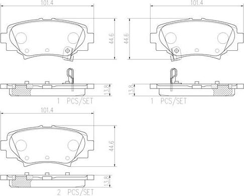 Brembo P49049N - Kit de plaquettes de frein, frein à disque cwaw.fr