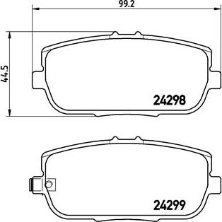 Brembo P49044 - Kit de plaquettes de frein, frein à disque cwaw.fr