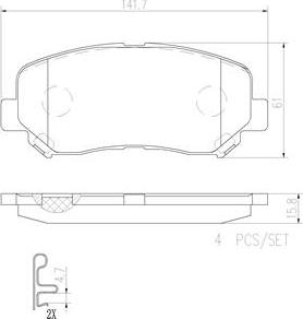 Brembo P49045N - Kit de plaquettes de frein, frein à disque cwaw.fr